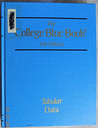 College Blue Book Tabular Data (9780026958905) by Unknown Author