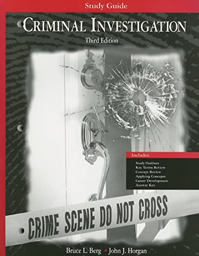 Criminal Investigation Study Guide Third Edition (9780028009315) by Berg, Bruce