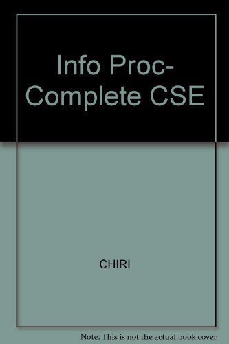 Information Processing Complete Course (9780028011561) by Chiri