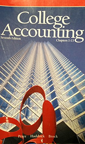 Stock image for College Accounting. Chapters 1-13, 7th for sale by a2zbooks