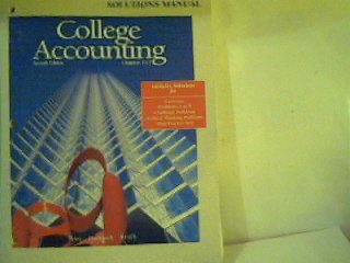 Stock image for college accounting, solutions manual, 7th edition (study guides and working papers, 7th edition) for sale by ThriftBooks-Atlanta