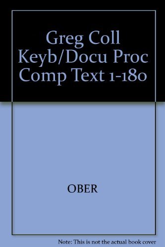 Gregg College Keyboarding & Document Processing for Microcomputers, Complete Course (9780028017372) by Poland, Robert P.
