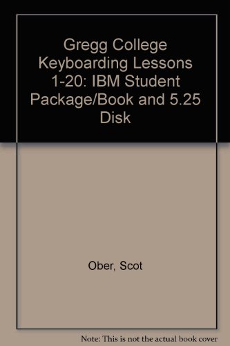 9780028017679: Gregg College Keyboarding Lessons 1-20: IBM Student Package/Book and 5.25" Disk