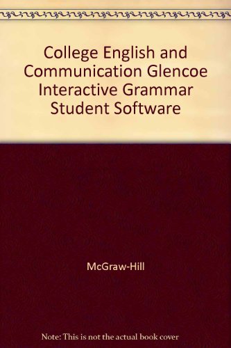 9780028021805: College English and Communication Glencoe Interactive Grammar Student Software