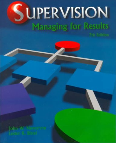 Imagen de archivo de Supervision: Managing for Results a la venta por Wonder Book