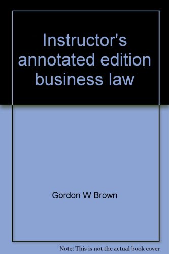 Stock image for Instructor's annotated edition business law: With UCC applications for sale by ThriftBooks-Atlanta