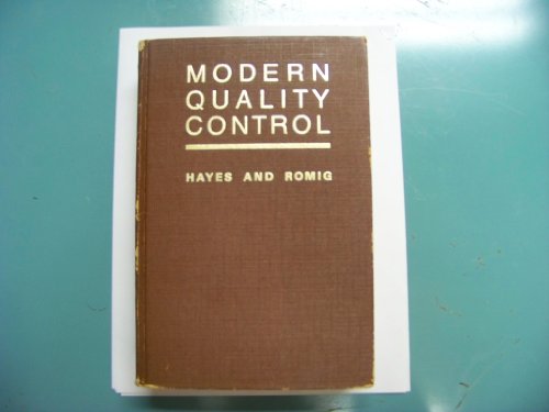 9780028029108: Modern Quality Control