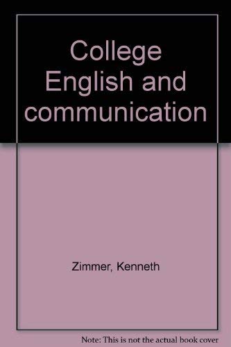 Stock image for College English and communication for sale by dsmbooks