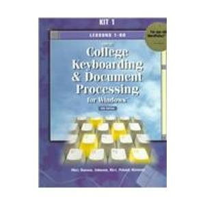 9780028032672: Gregg College Keyboarding & Document Processing for Windows: Kit 1 : Lessons 1-60 : For Use With Wordperfect 7.0