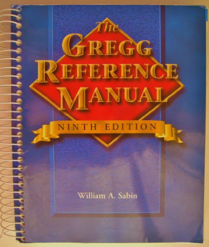 Beispielbild fr The Gregg Reference Manual (Gregg Reference Manual, 9th Ed) zum Verkauf von Open Books