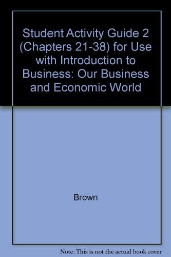 Stock image for Introduction to Business Our Business & Economic World: Activity Guide 2 for sale by Nationwide_Text