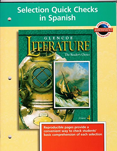 Stock image for Glencoe Literature Selection Quick Checks in Spanish Course 4 for sale by Skelly Fine Books