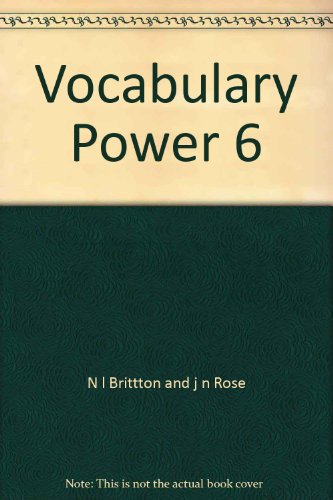 Beispielbild fr Vocabulary Power 6 zum Verkauf von Better World Books: West