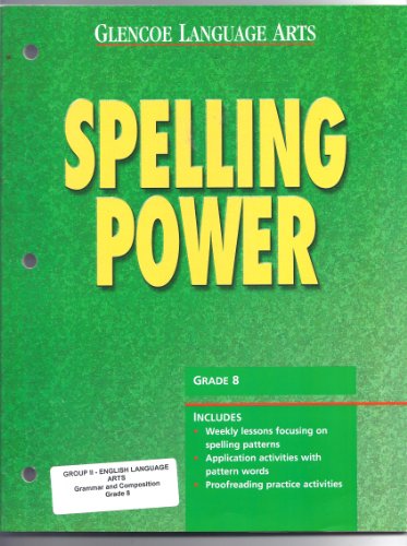 9780028182636: Glencoe Language Arts Spelling Power Blackline Masters Grade 8