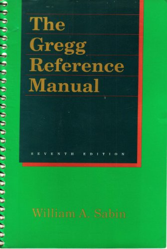 Beispielbild fr Gregg Reference Manual 7ED zum Verkauf von Wonder Book