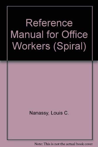 Stock image for Reference Manual for Office Workers (Spiral) for sale by Wonder Book
