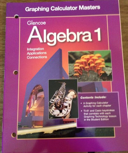 9780028248509: Algebra 1; Graphing Calculator Masters