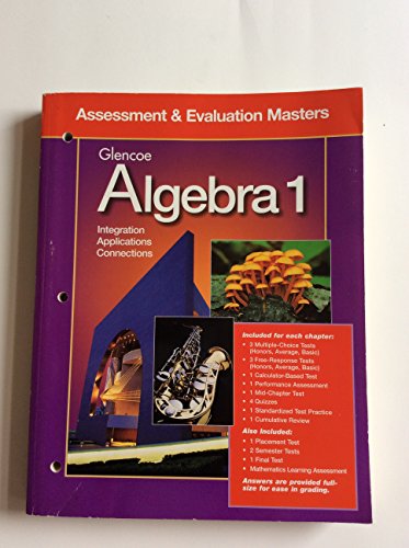 Stock image for Glencoe Algebra 1: Assessment & Evaluation Masters for sale by HPB-Red