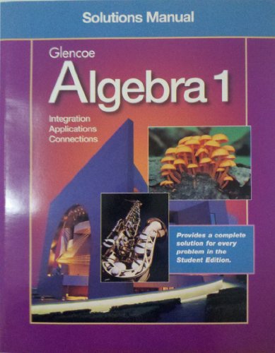 Beispielbild fr Alegbra 1 Complete Solutions Manual zum Verkauf von Better World Books