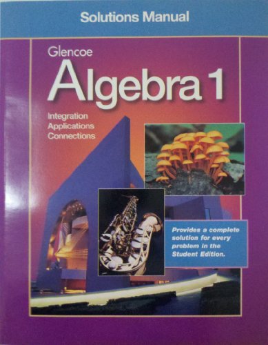 Imagen de archivo de Alegbra 1 Complete Solutions Manual a la venta por Better World Books