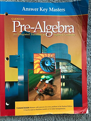 9780028250502: answer-key-masters-glencoe-pre-algebra