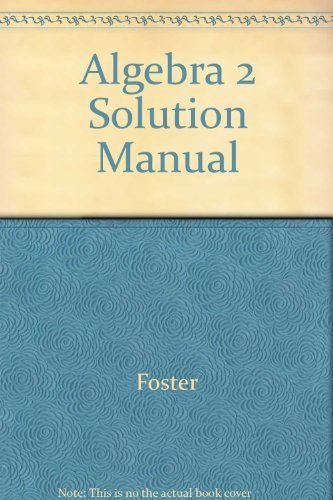 9780028251523: Algebra 2 Solution Manual