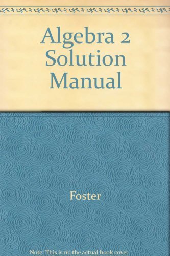 9780028251523: Solutions Manual Algebra 2 (Integration Application Connection)