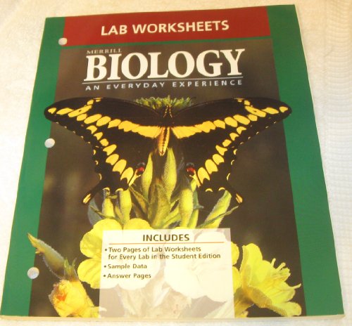 9780028273020: Lab Worksheets for Use with Biology: An Everyday Experience