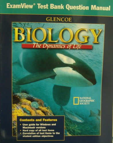 Stock image for ExamView Test Bank Question Manual Biology The Dynamics of Life for sale by GoldBooks