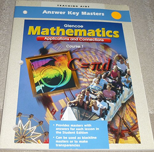 9780028330655: Teaching Aids - Answer Key Masters - Glencoe - Mathematics - Applications and Connections - Course 1