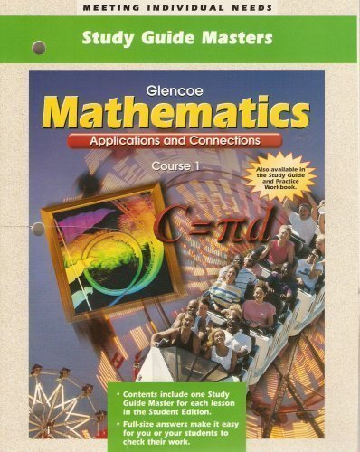 Stock image for Study Guide Masters: Glencoe Mathematics Applications And Connections Course 1 for sale by GoldBooks