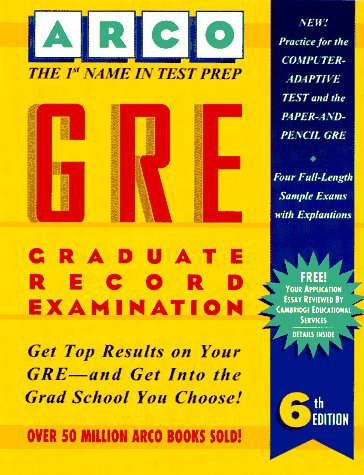 Beispielbild fr Gre: Graduate Record Examination : General Test (Arco Master the GRE CAT) zum Verkauf von Wonder Book
