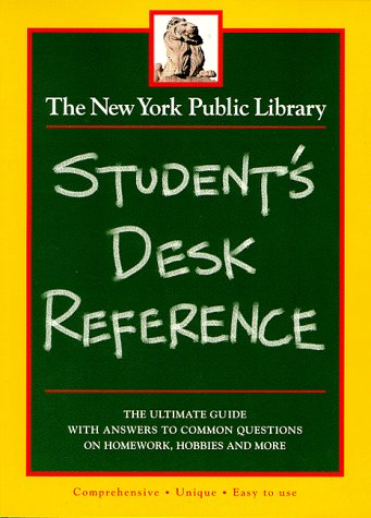 Stock image for New York Public Library Student's Desk Reference for sale by ThriftBooks-Dallas