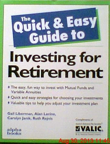 Beispielbild fr Quick and Easy Guide to Investing for Retirement zum Verkauf von Wonder Book