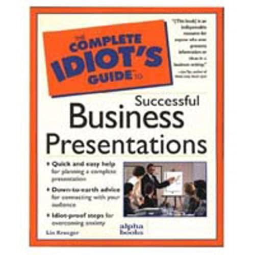 Beispielbild fr Complete Idiot's Guide to Successful Business Presentation zum Verkauf von Better World Books