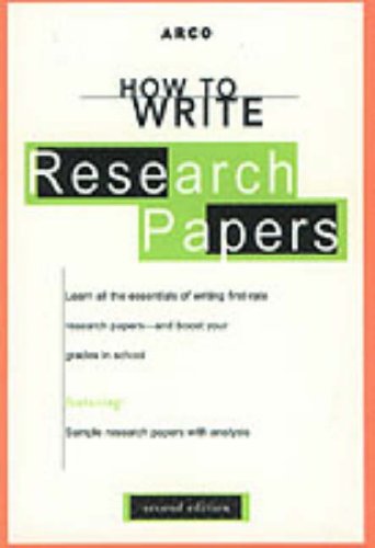 9780028621999: How to Write Research Papers: v. 2