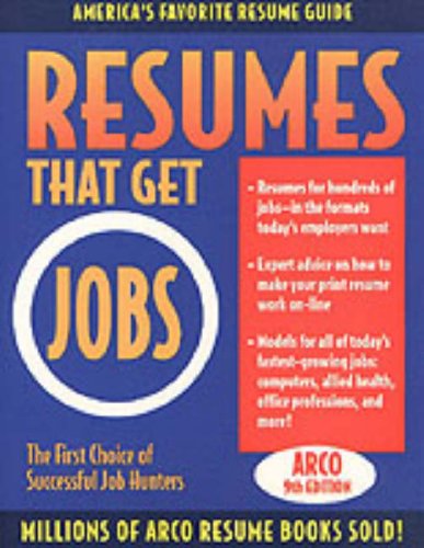 Stock image for Resumes That Get Jobs 9E for sale by BooksRun