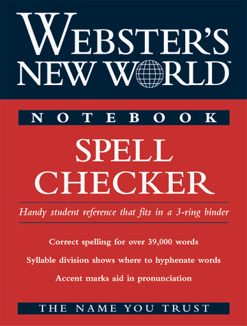 Stock image for Websters New World Notebook Spell Checker for sale by Blue Vase Books