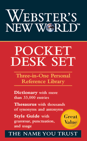 Stock image for Webster's New World Pocket Desk Set: Dictionary, Thesaurus, Style Guide for sale by SecondSale