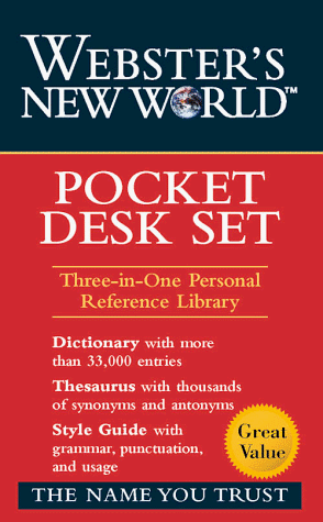 9780028623795: Webster's New World Pocket Desk Set: Dictionary, Thesaurus, Style Guide