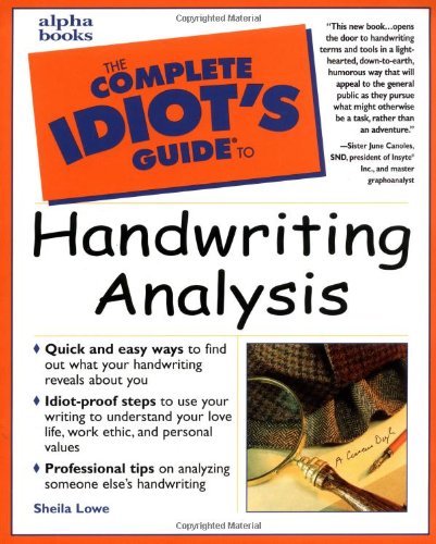 9780028632025: The Complete Idiot's Guide to Handwriting Analysis