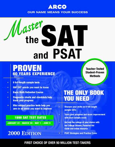 Stock image for Master the SAT and PSAT (Arco Master the SAT and PSAT Ser.) for sale by Thomas F. Pesce'
