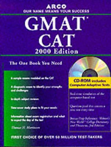 Arco Everything You Need to Score High on the Gmat Cat: 2000 Edition (MASTER THE GMAT) (9780028632230) by Martinson, Thomas H.