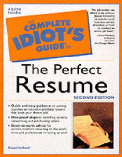 Beispielbild fr Complete Idiot's Guide to the Perfect Resume zum Verkauf von Better World Books: West
