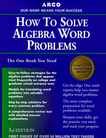 Stock image for How to Solve Algebra Word Problems (Study Aids/On-the-Job Reference) for sale by HPB Inc.