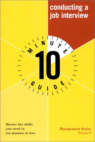 Imagen de archivo de Ten Minute Guide to Conducting a Job Interview a la venta por Wonder Book