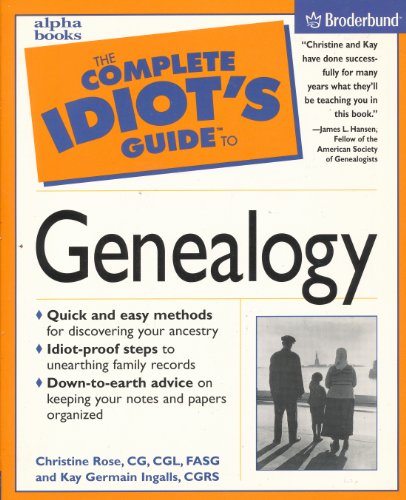 9780028643946: The Complete Idiot's Guide to Genealogy