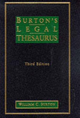 9780028649863: Burton's Legal Thesaurus