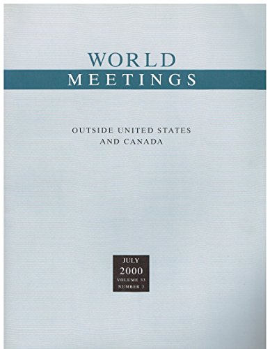 9780028655208: World Meetings: Outside United States and Canada, July 2000