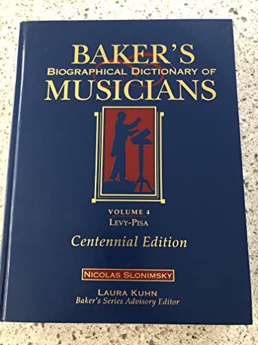 Beispielbild fr Baker's Biographical Dictionary of Musicians zum Verkauf von Better World Books